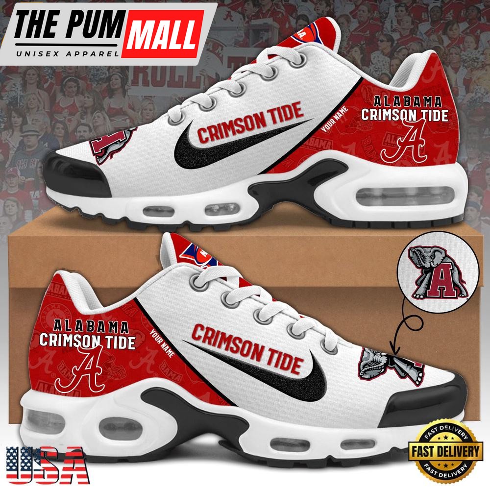 NCAA Alabama Football Mascot Symbol Custom Name New Design Air Max Plus Shoes