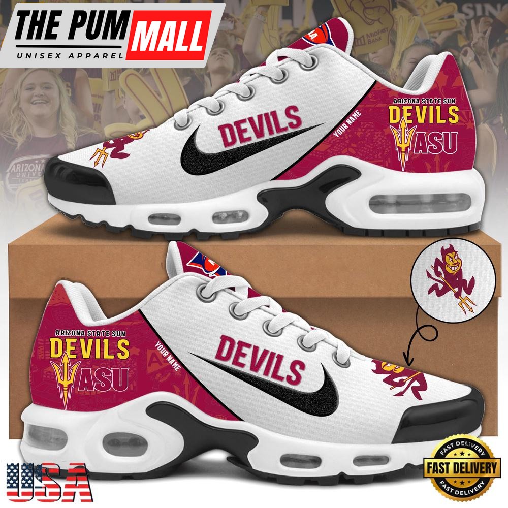 NCAA Arizona State Football Mascot Symbol Custom Name New Design Air Max Plus Shoes