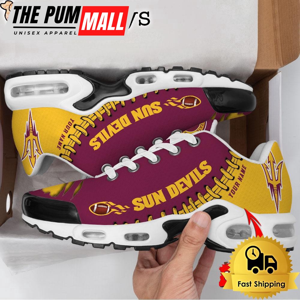 NCAA Arizona State Sun Devils Football Custom Air Max Plus Shoes