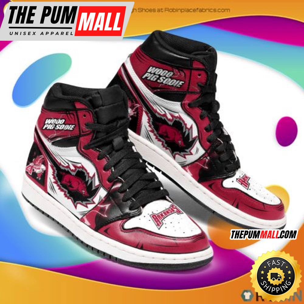 NCAA Arkansas Razorbacks Logo Air Jd 1 High Sneakers