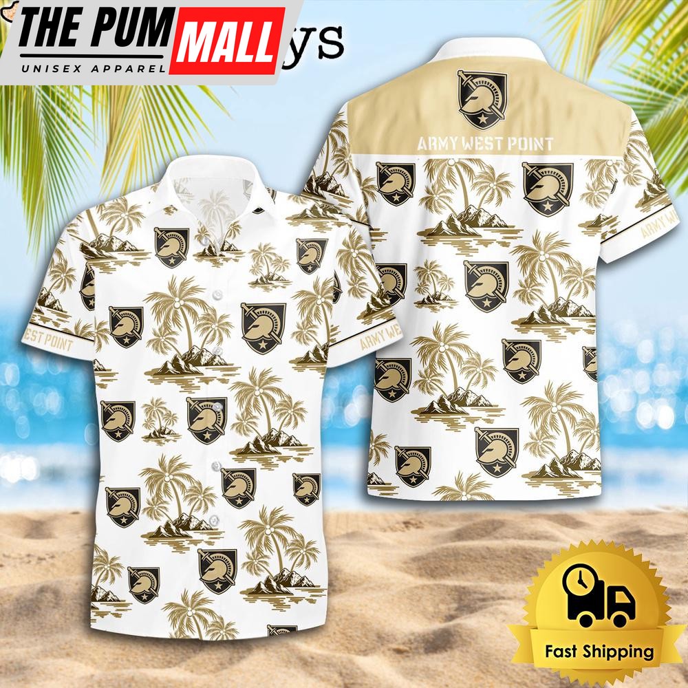 NCAA Army Black Knights Coconut Island Logo Hawaiian Shirts