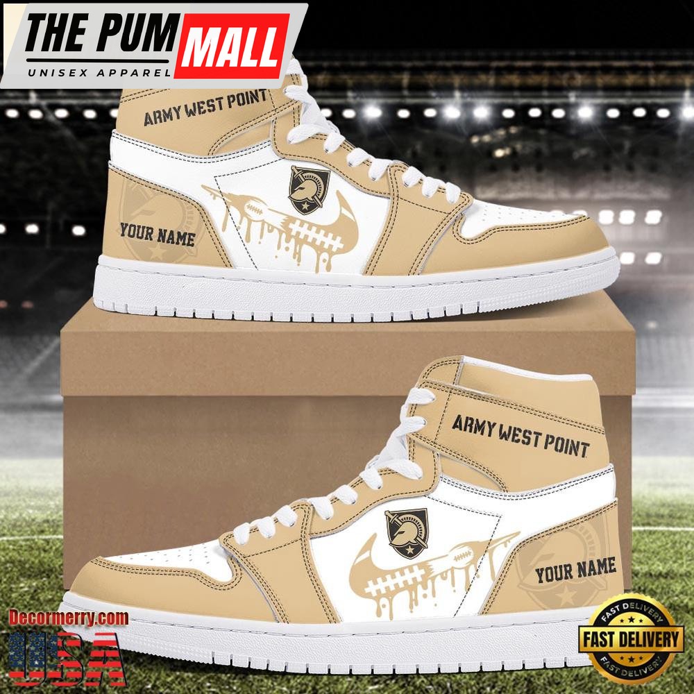 NCAA Army Black Knights Grunge Style Custom Air Jd 1 Shoes , Running Sneakers Shoes