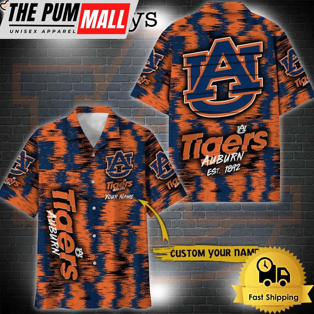 NCAA Auburn Tigers Custom Ikat Hawaiian Shirt