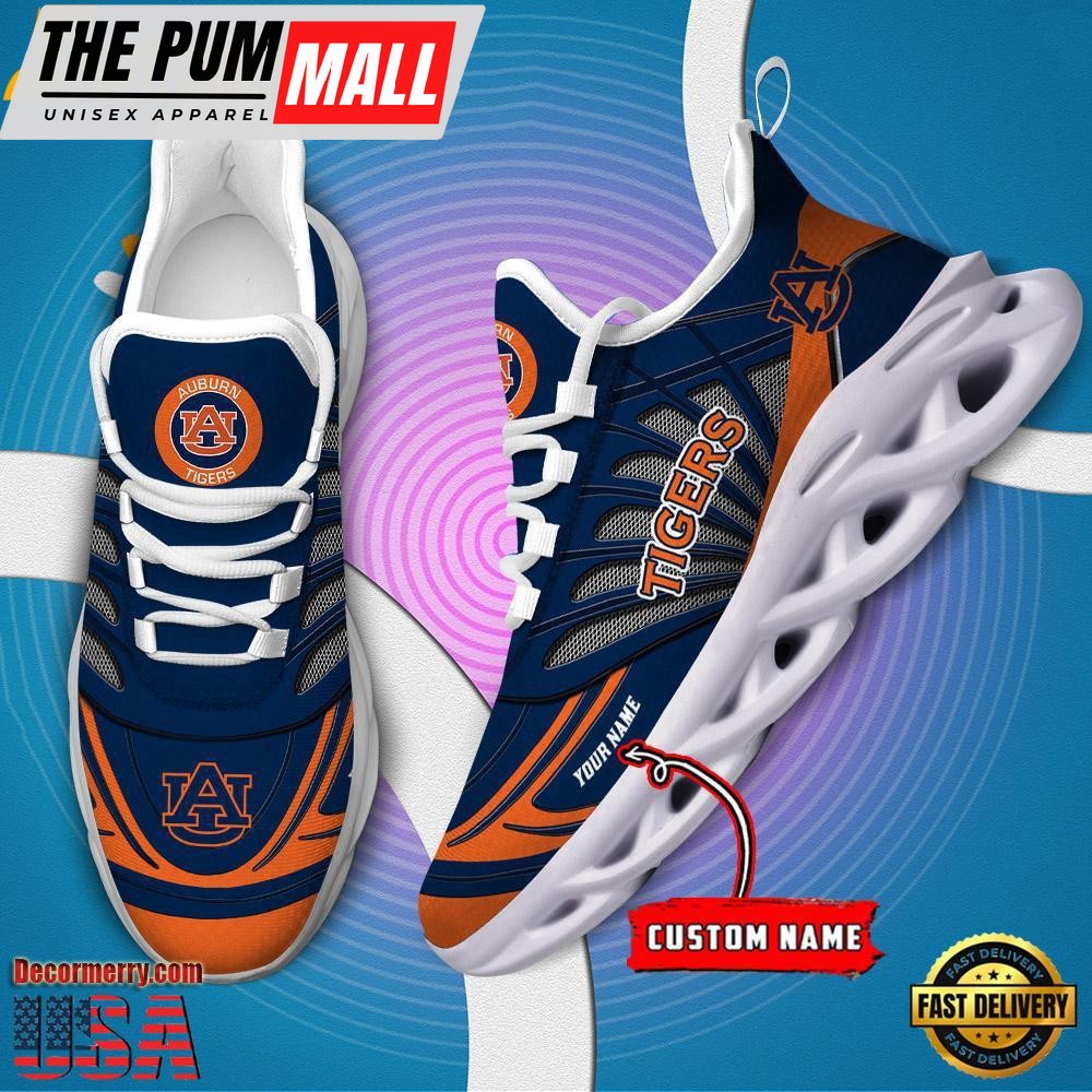 NCAA Auburn Tigers Custom Name Design Max Soul Shoes Sneaker