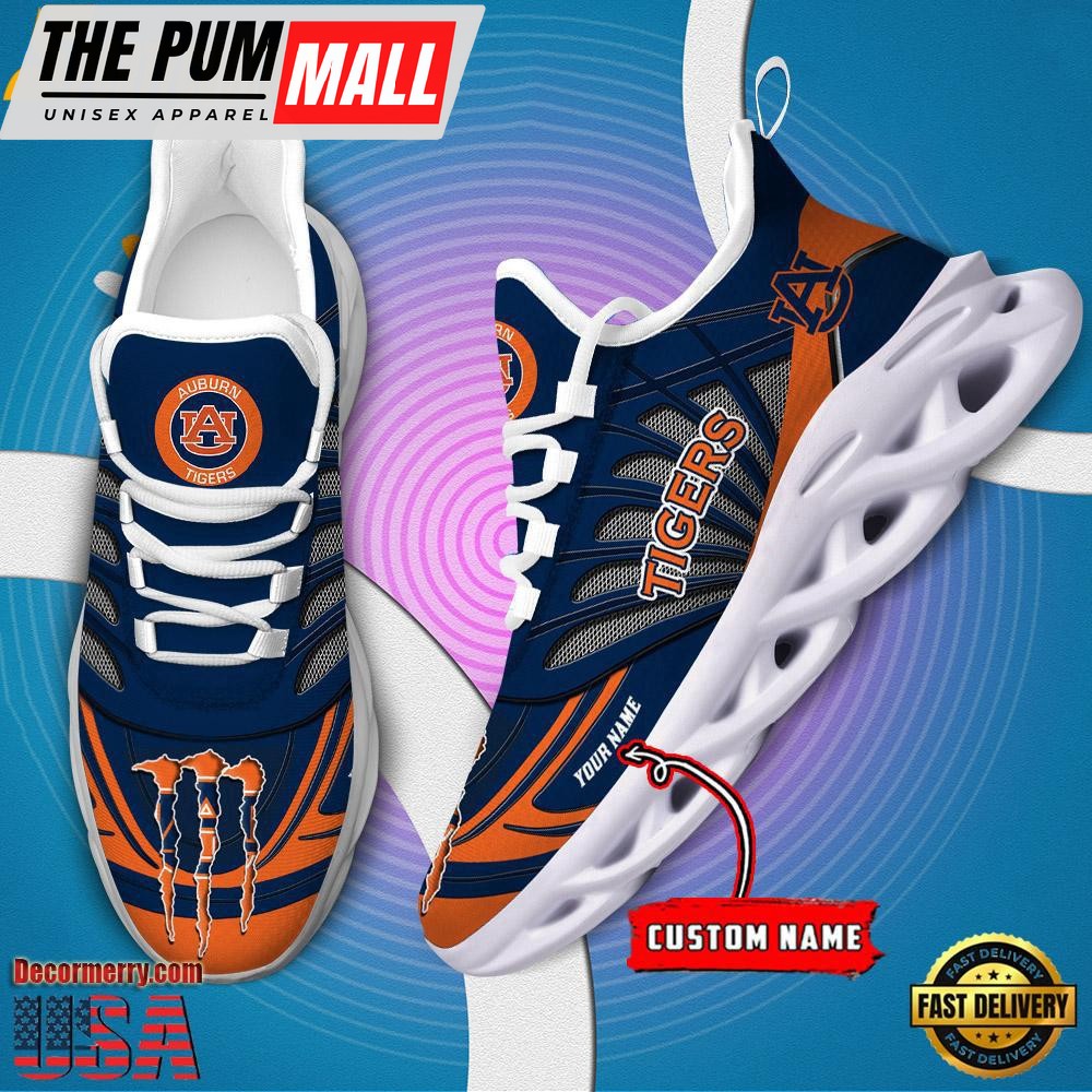 NCAA Auburn Tigers Custom Name Design Max Soul Shoes Sneaker