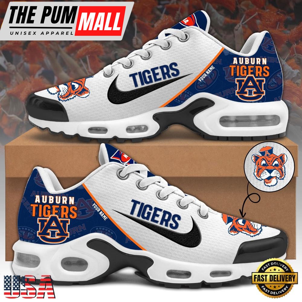 NCAA Auburn Tigers Football Mascot Symbol Custom Name New Design Air Max Plus Shoes