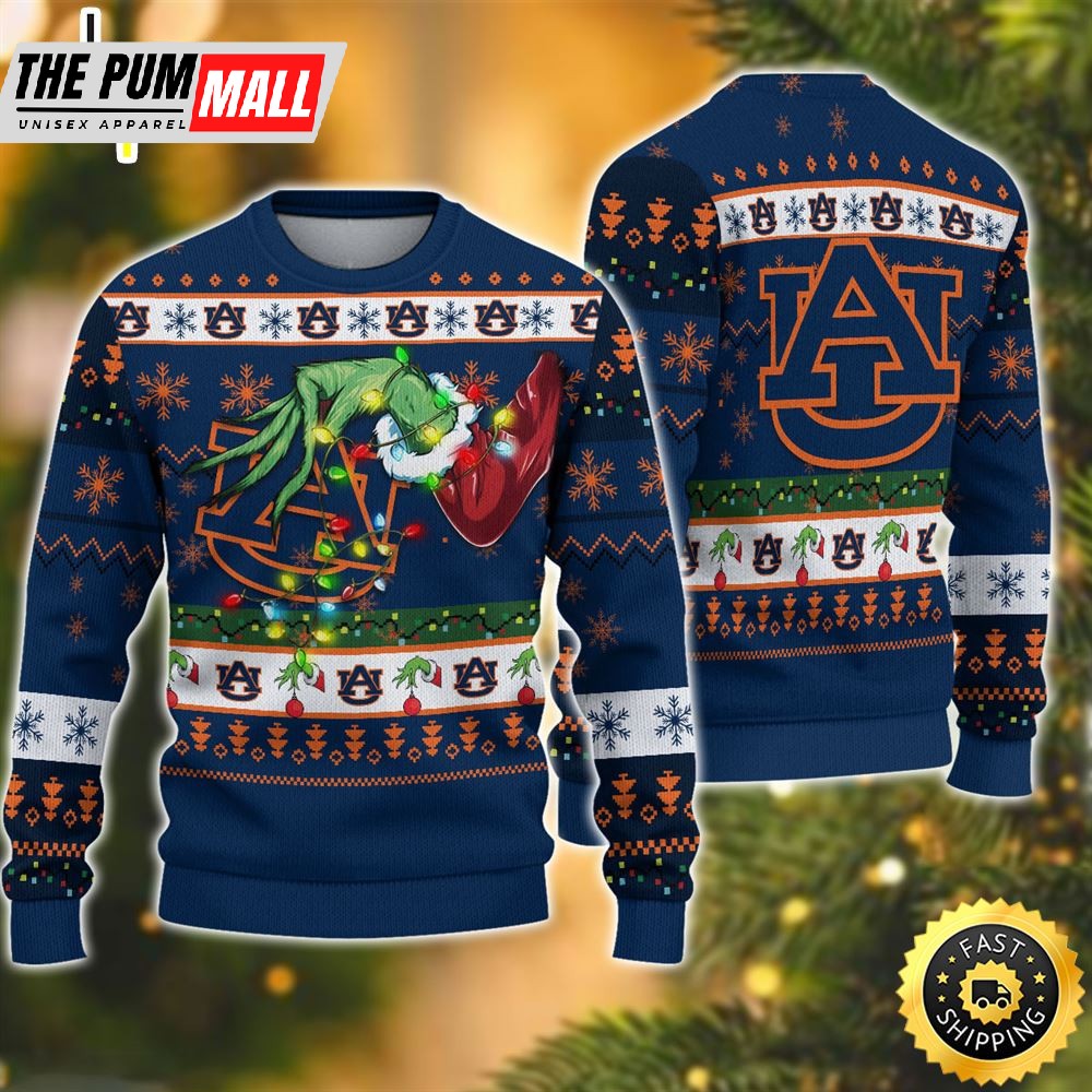 NCAA Auburn Tigers Grinch Christmas Ugly Sweater