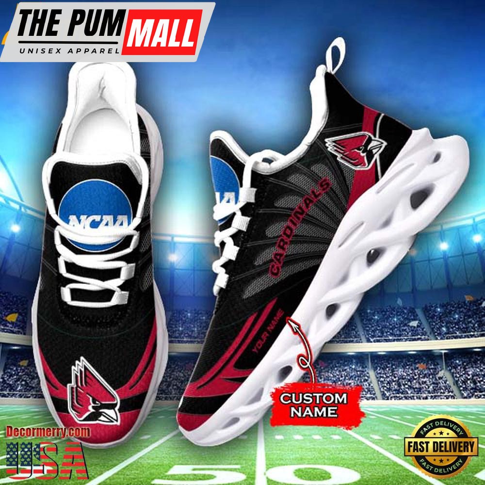 NCAA Ball State Cardinals Custom Name Design Max Soul Shoes Sneakers