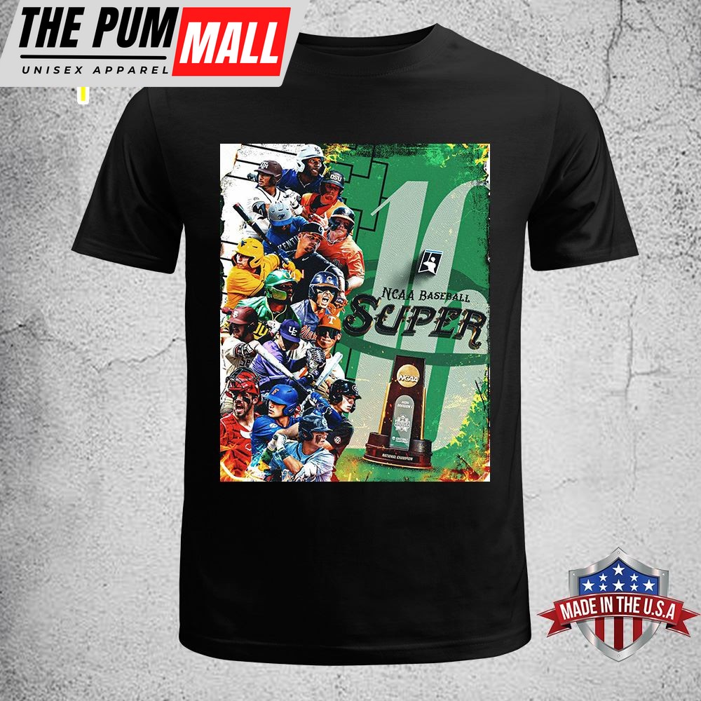 NCAA Baseball The Super 16 2025 Division 1 Road To Omaha T-shirt