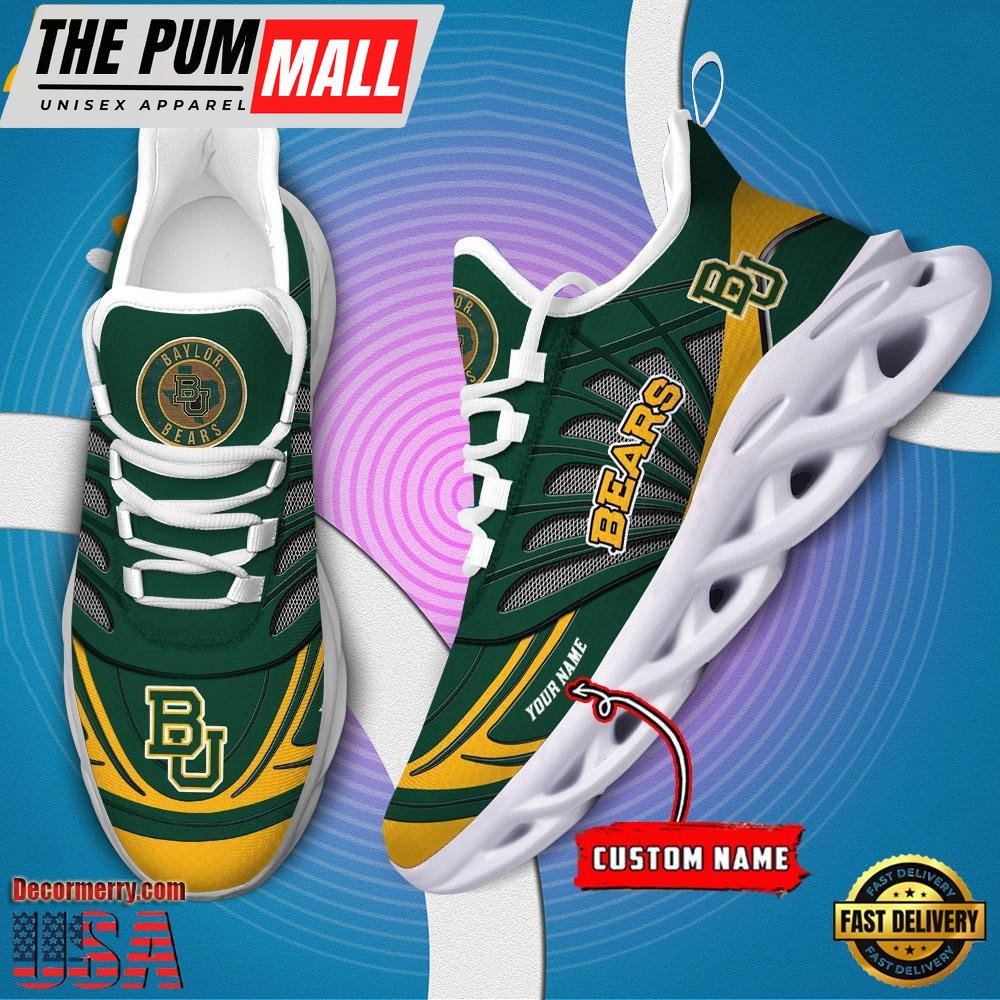 NCAA Baylor Bears Custom Name Design Max Soul Shoes Sneaker