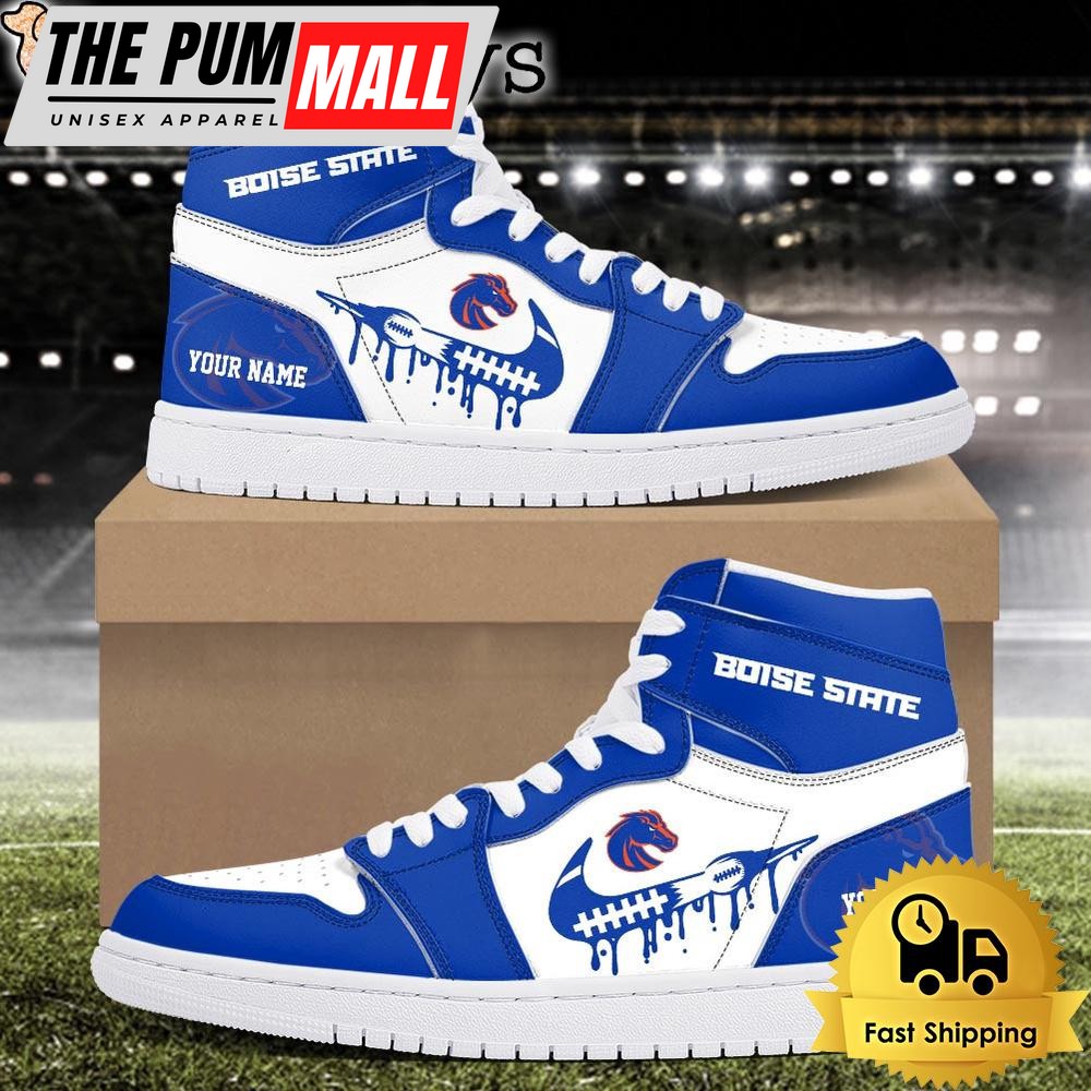 NCAA Boise State Broncos Grunge Style Custom Air Jd 1 Shoes