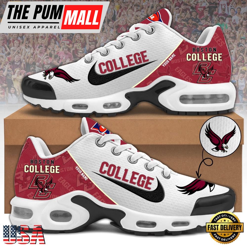 NCAA Boston College Football Mascot Symbol Custom Name New Design Air Max Plus Shoes
