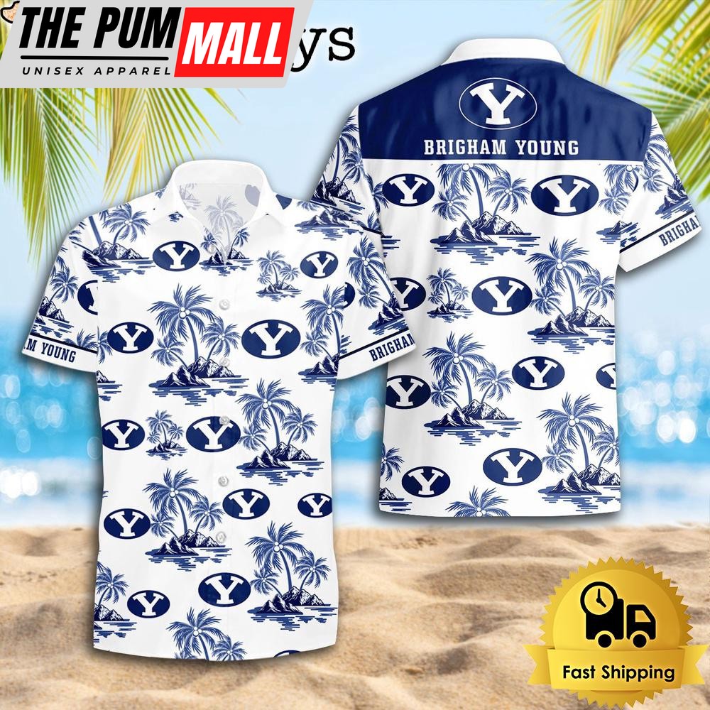 NCAA BYU Cougars Coconut Island Logo Hawaiian Shirts