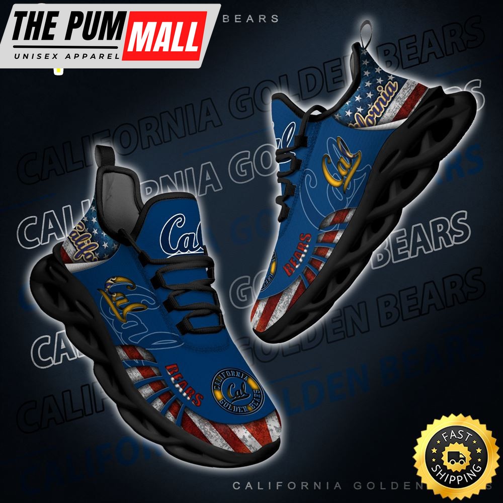 NCAA California Golden Bears Black And White Clunky Shoes New Style For Fans