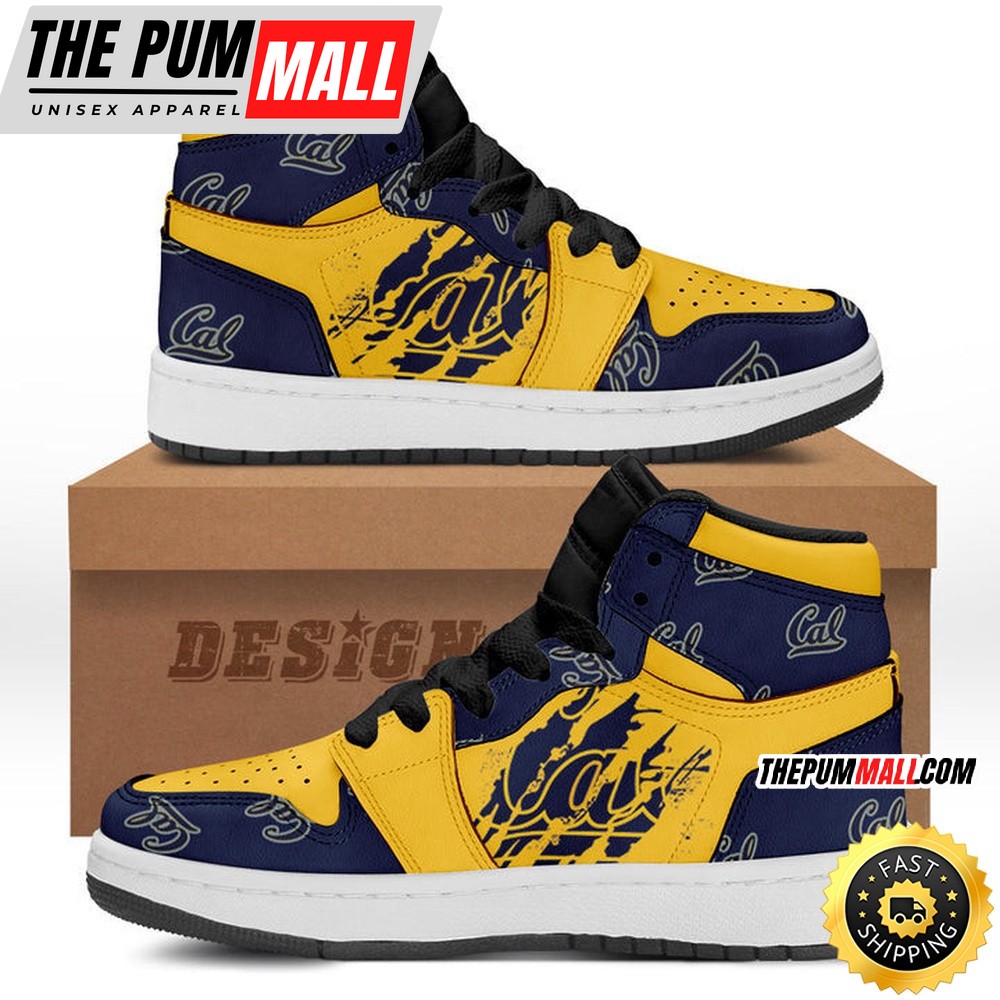 NCAA California Golden Bears Blue Air Jd 1 High Sneakers Legendary Air Jd Footwear