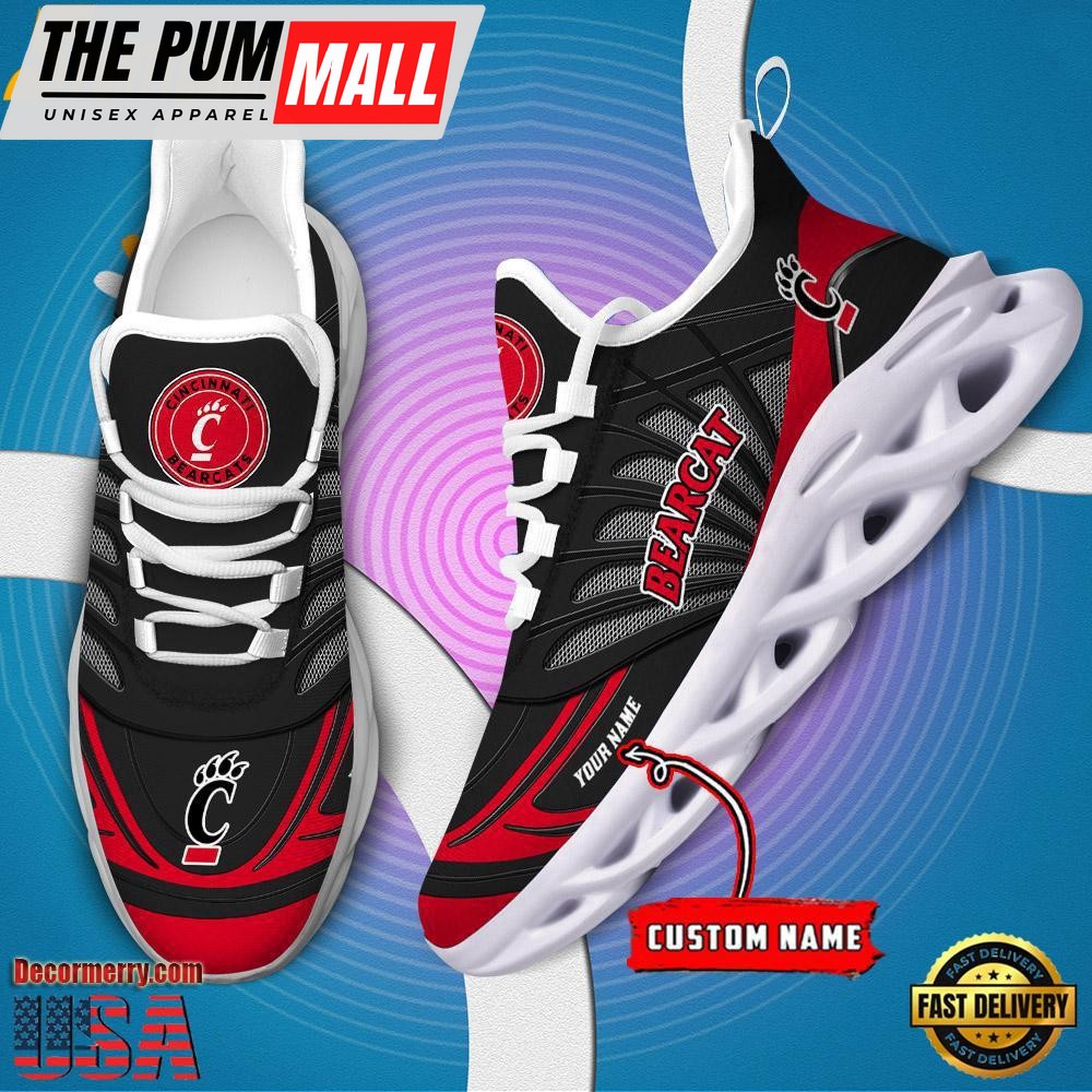 NCAA Cincinnati Bearcats Custom Name Design Max Soul Shoes Sneaker