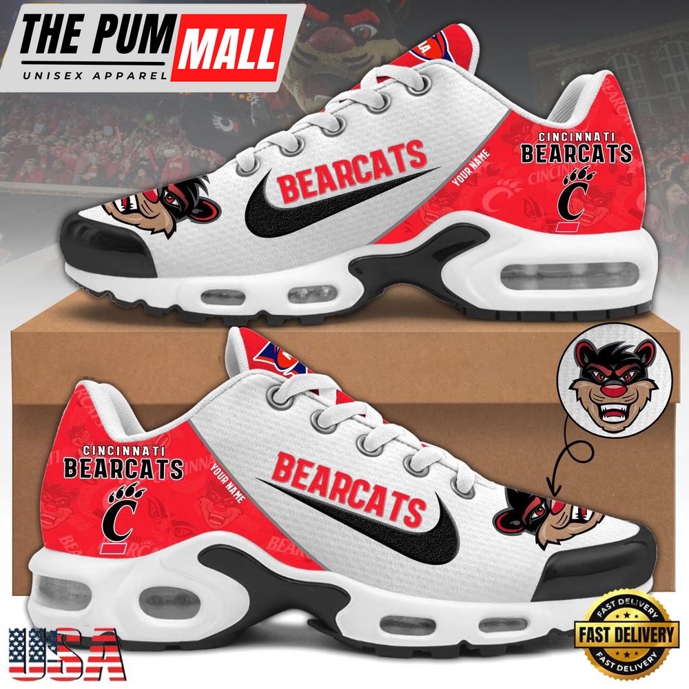 NCAA Cincinnati Bearcats Football Mascot Symbol Custom Name New Design Air Max Plus Shoes