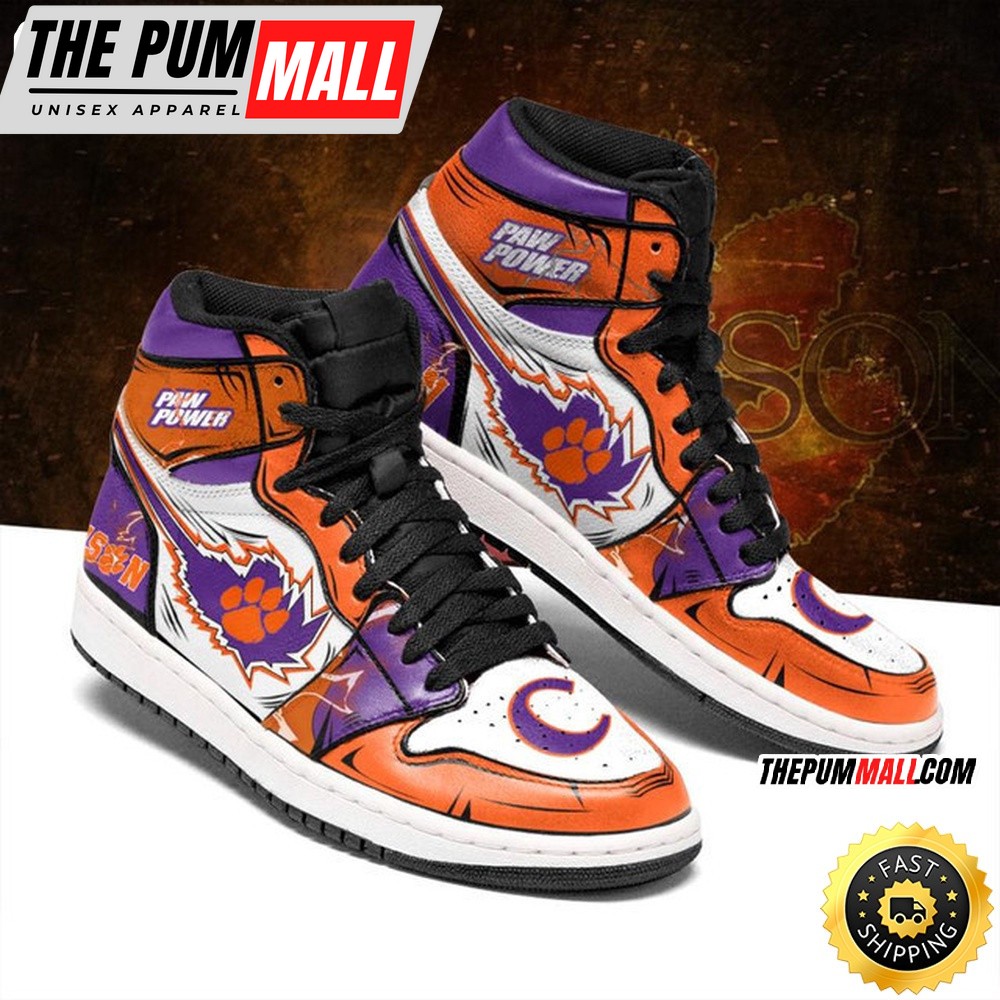 NCAA Clemson Tigers Air Jd 1 High Sneakers Stylish Air Jd 1 Series