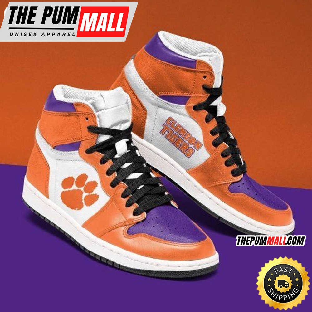 NCAA Clemson Tigers Air Jd 1 High Sneakers Vintage Air Jd Classics