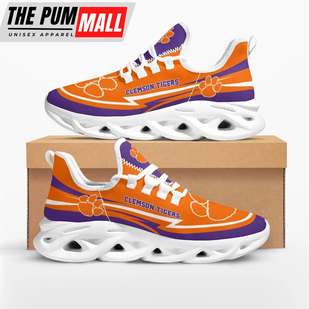 NCAA Clemson Tigers Are Coming Curves Max Soul Shoes