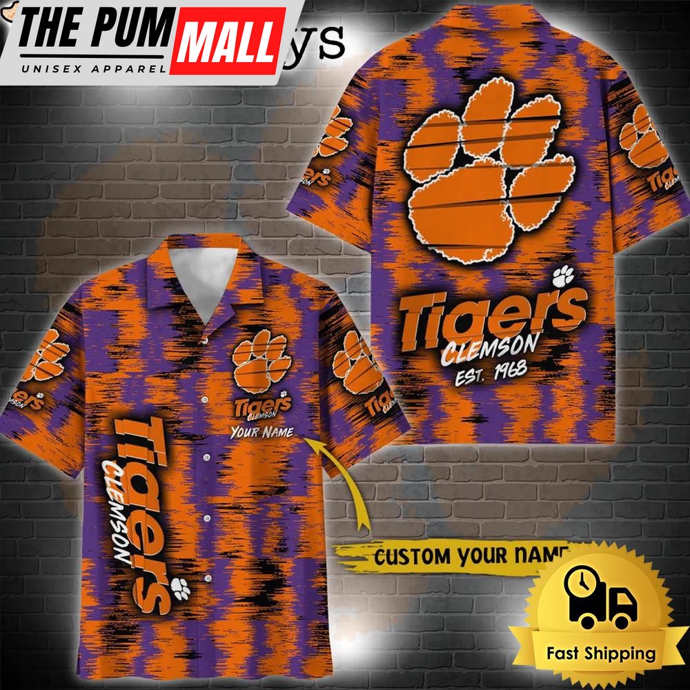 NCAA Clemson Tigers Custom Ikat Hawaiian Shirt