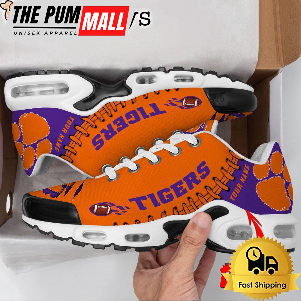 NCAA Clemson Tigers Football Custom Air Max Plus Shoes