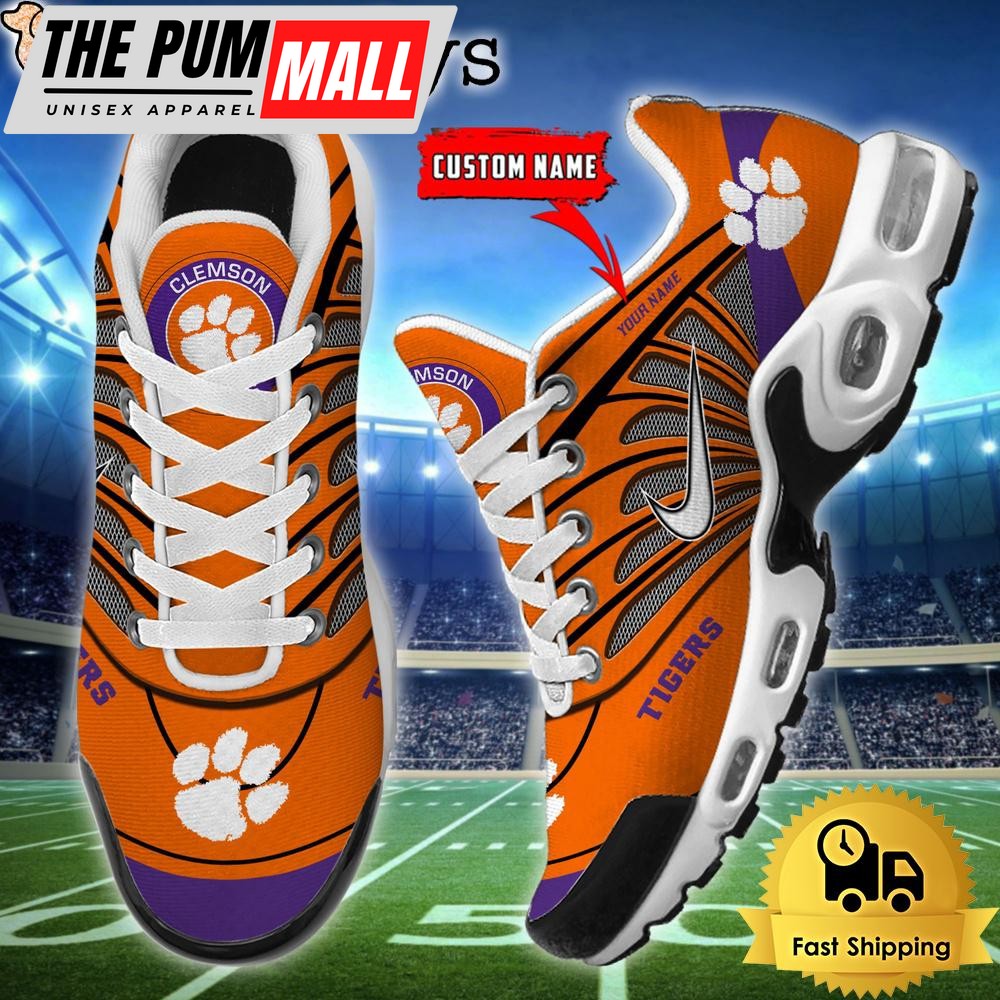ncaa-clemson-tigers-sport-football-logo-custom-air-max-plus-shoes-t4gzk762 NCAA Clemson Tigers Sport Football Logo Custom Air Max Plus Shoes