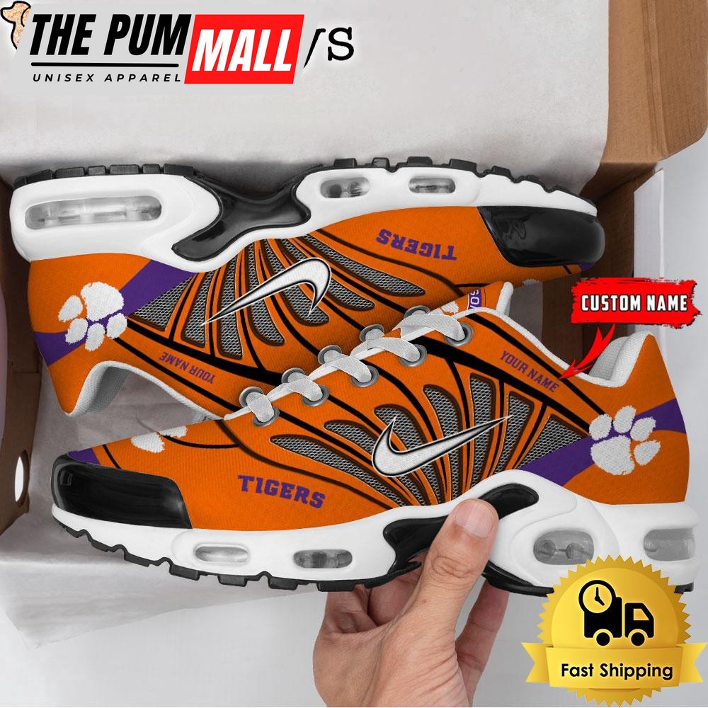 NCAA Clemson Tigers Sport Football Logo Custom Air Max Plus Shoes