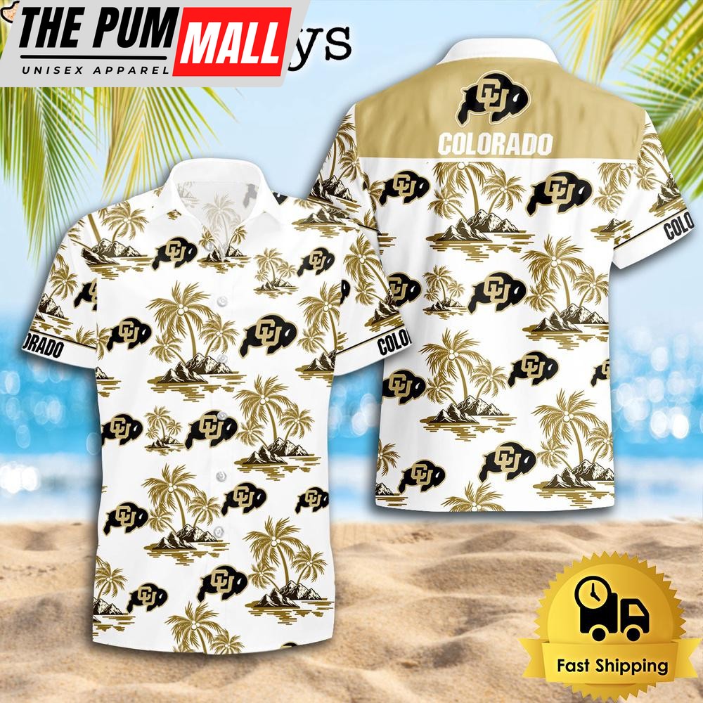 NCAA Colorado Buffaloes Coconut Island Logo Hawaiian Shirts