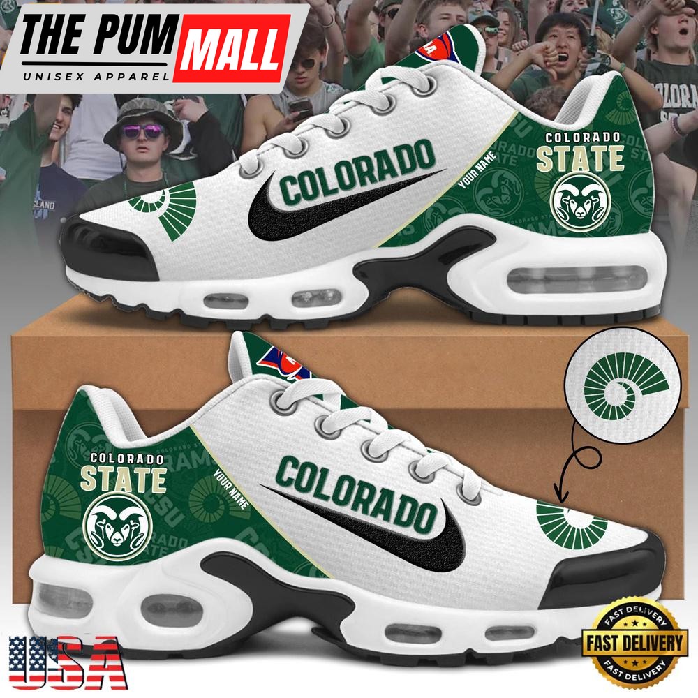 NCAA Colorado State Rams Football Mascot Symbol Custom Name New Design Air Max Plus Shoes