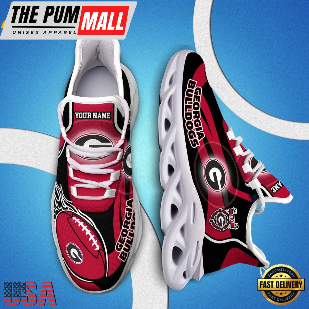 NCAA Custom Name Georgia Bulldogs Team Sport Max Soul Shoes Running Sneakers