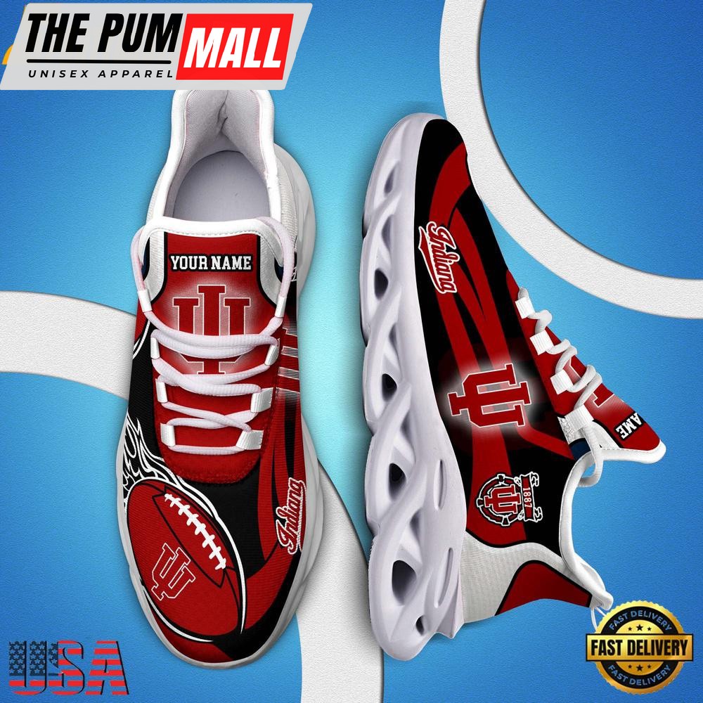 NCAA Custom Name Indiana Hoosiers Team Sport Max Soul Shoes Running Sneakers