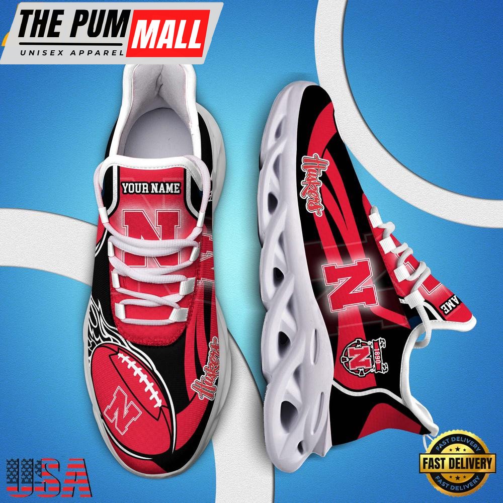 NCAA Custom Name Nebraska Cornhuskers Team Sport Max Soul Shoes Running Sneakers