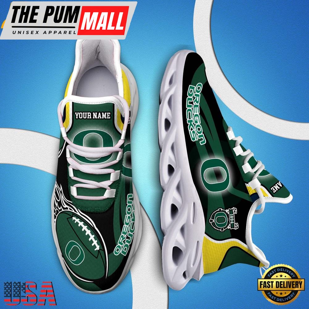 NCAA Custom Name Oregon Ducks Team Sport Max Soul Shoes Running Sneakers