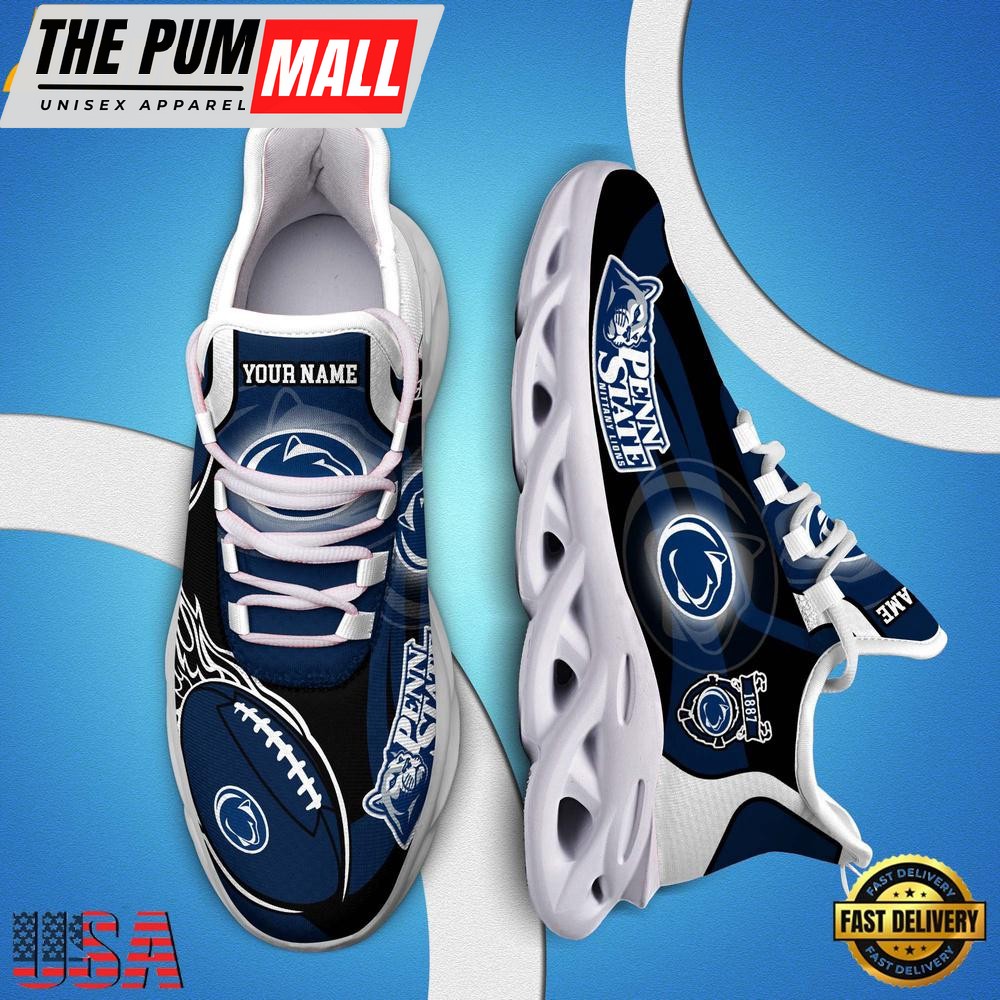 NCAA Custom Name Penn State Nittany Lions Team Sport Max Soul Shoes Running Sneakers
