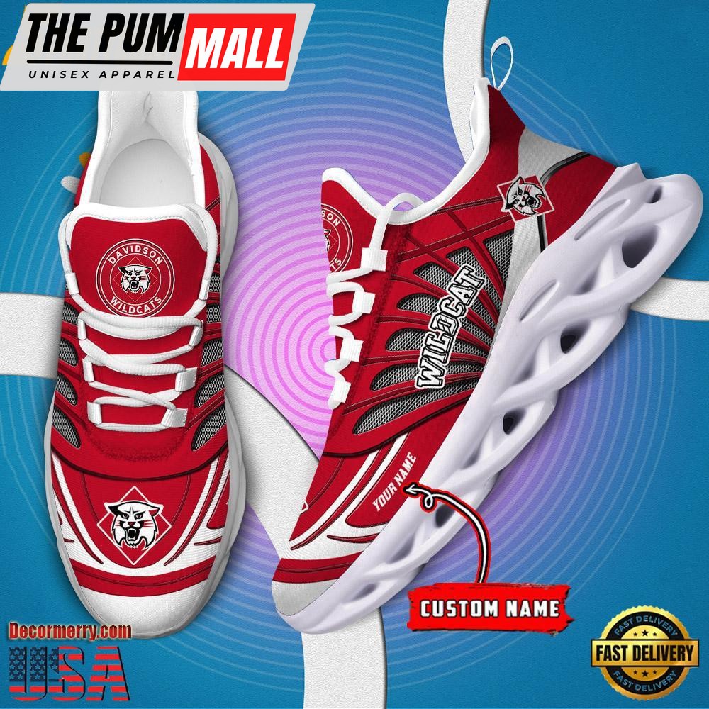 NCAA Davidson Wildcats Custom Name Design Max Soul Shoes Sneaker