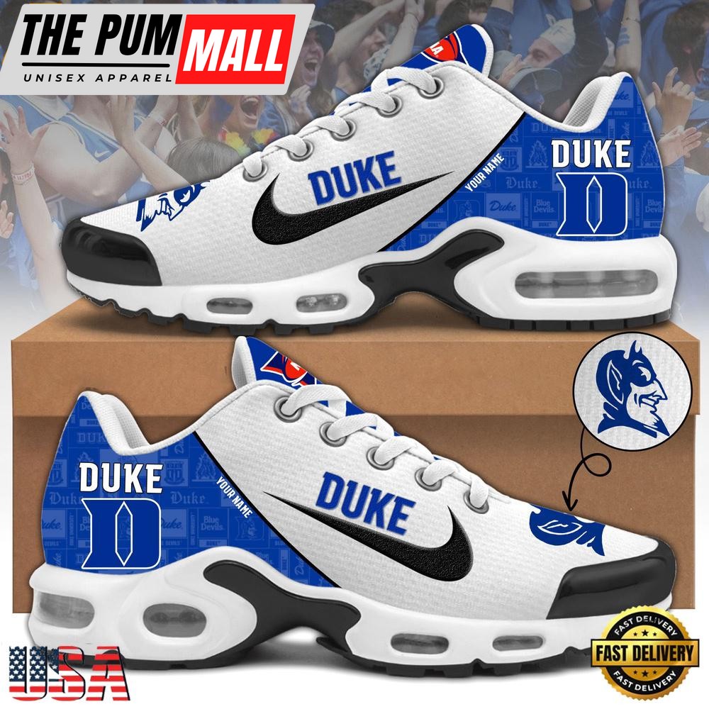 NCAA Duke Athletics Football Mascot Symbol Custom Name New Design Air Max Plus Shoes
