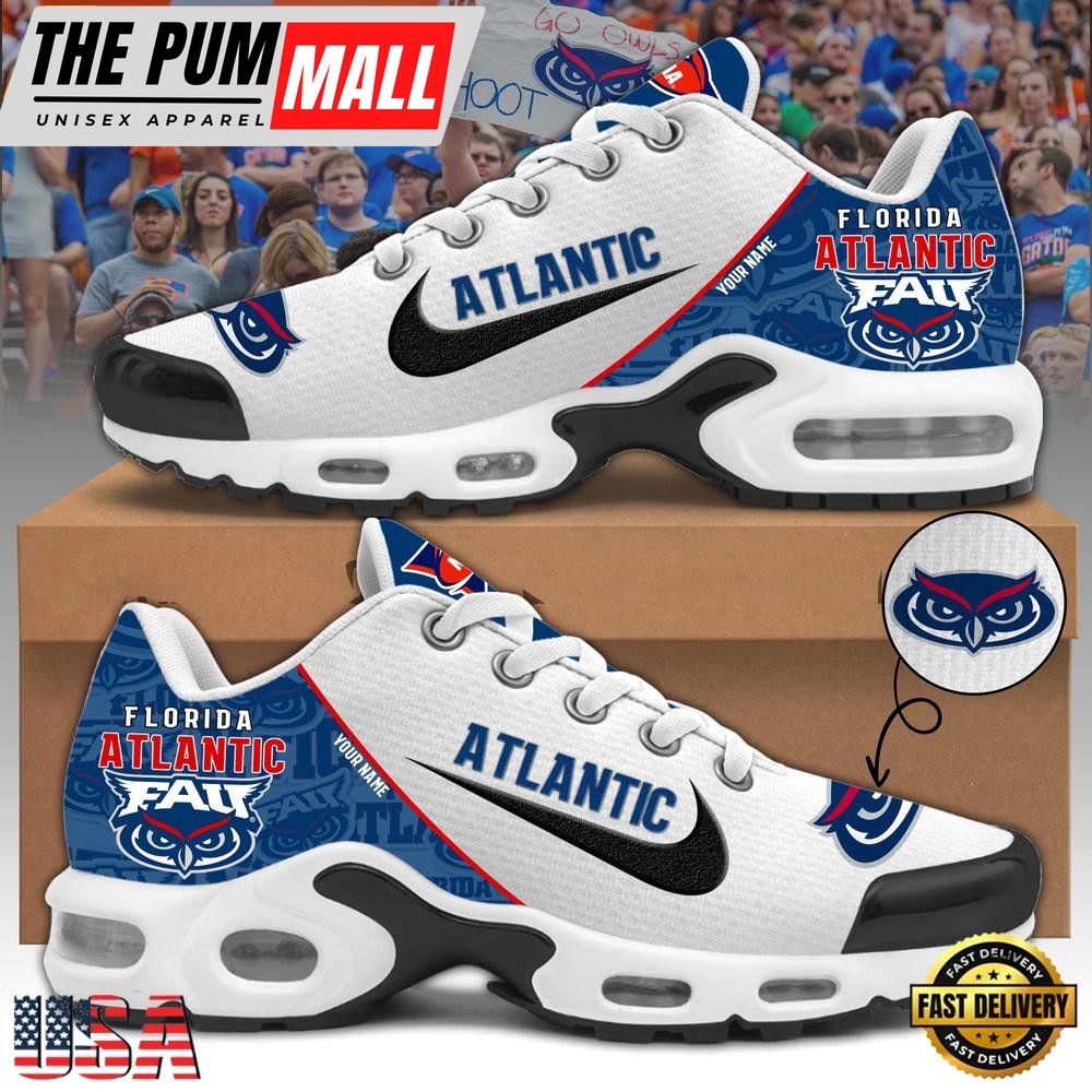 NCAA Florida Atlantic Football Mascot Symbol Custom Name New Design Air Max Plus Shoes