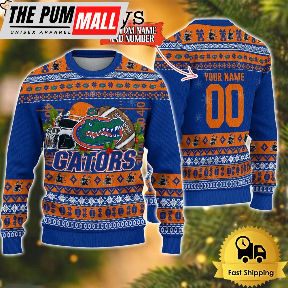 NCAA Florida Gators Logo Football Ugly Christmas Sweater