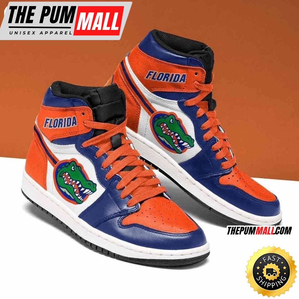NCAA Florida Gators Orange Blue Air Jd 1 High Sneakers Legendary Air Jd Footwear