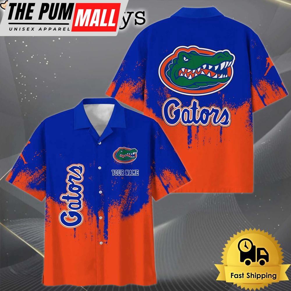 NCAA Florida Gators Paint Splatter Custom Hawaiian Shirt