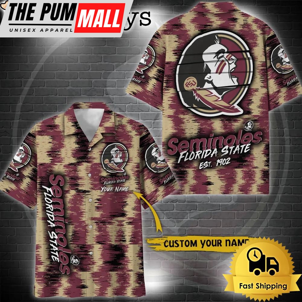 NCAA Florida State Seminoles Custom Ikat Hawaiian Shirt