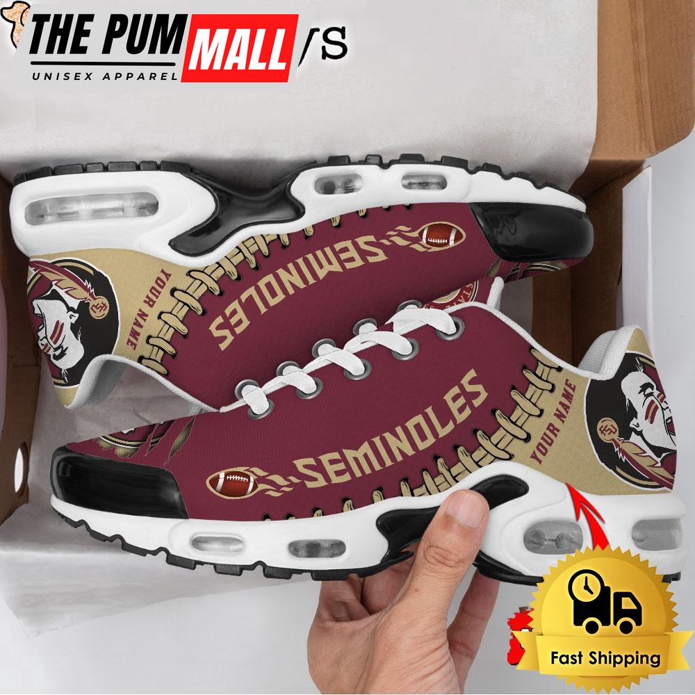 NCAA Florida State Seminoles Football Custom Air Max Plus Shoes