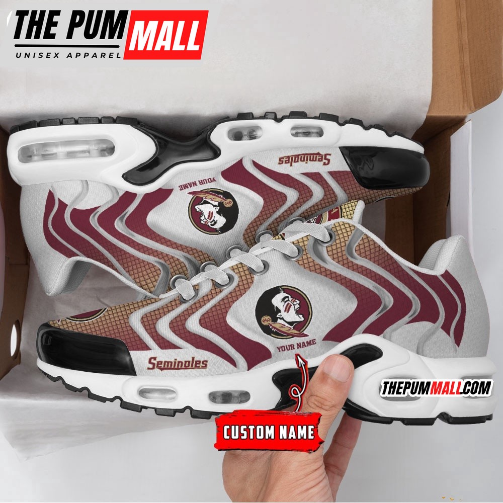 NCAA Florida State Seminoles Logo Football Team Design Air Max Plus Shoes