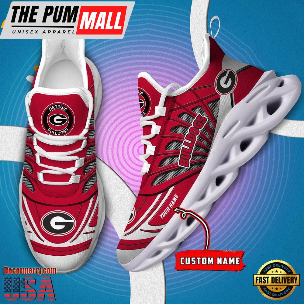NCAA Georgia Bulldogs Custom Name Design Max Soul Shoes Sneaker