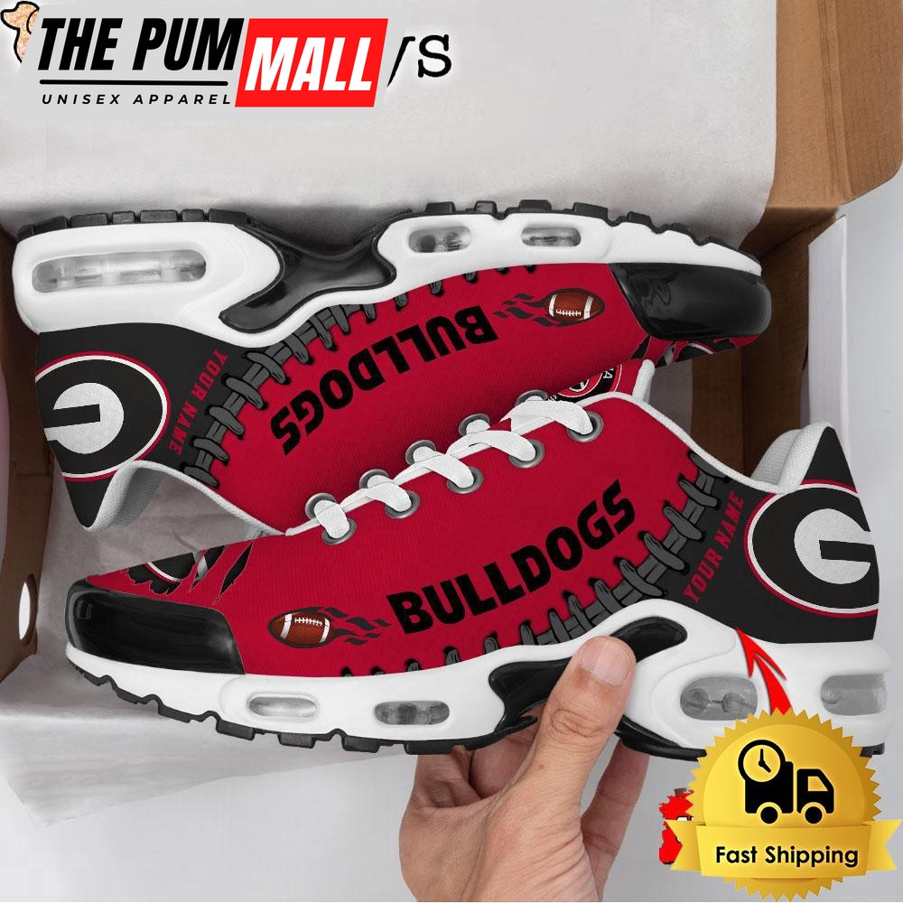 NCAA Georgia Bulldogs Football Custom Air Max Plus Shoes