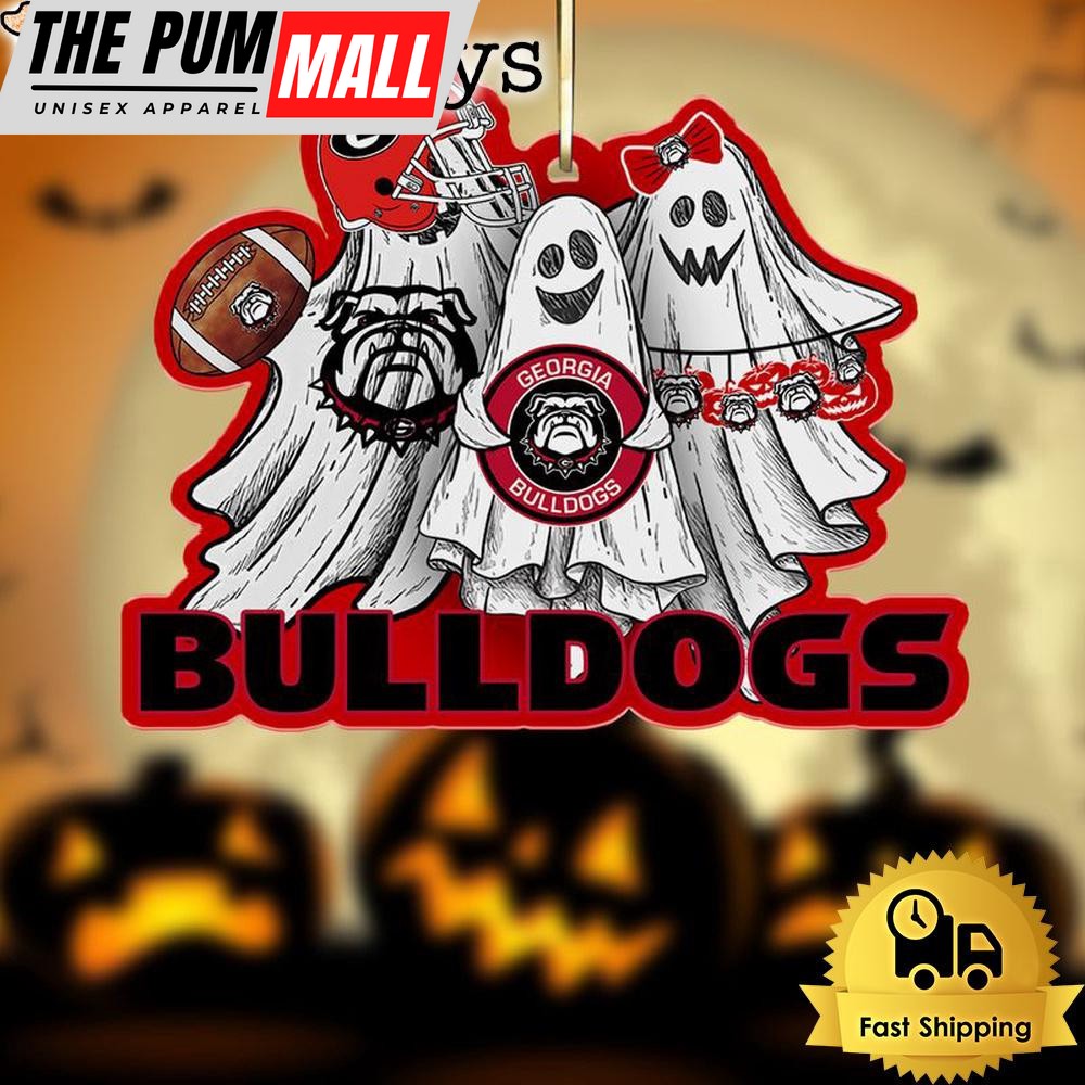 NCAA Georgia Bulldogs Football Halloween Ghosts Ornament Limited Edition