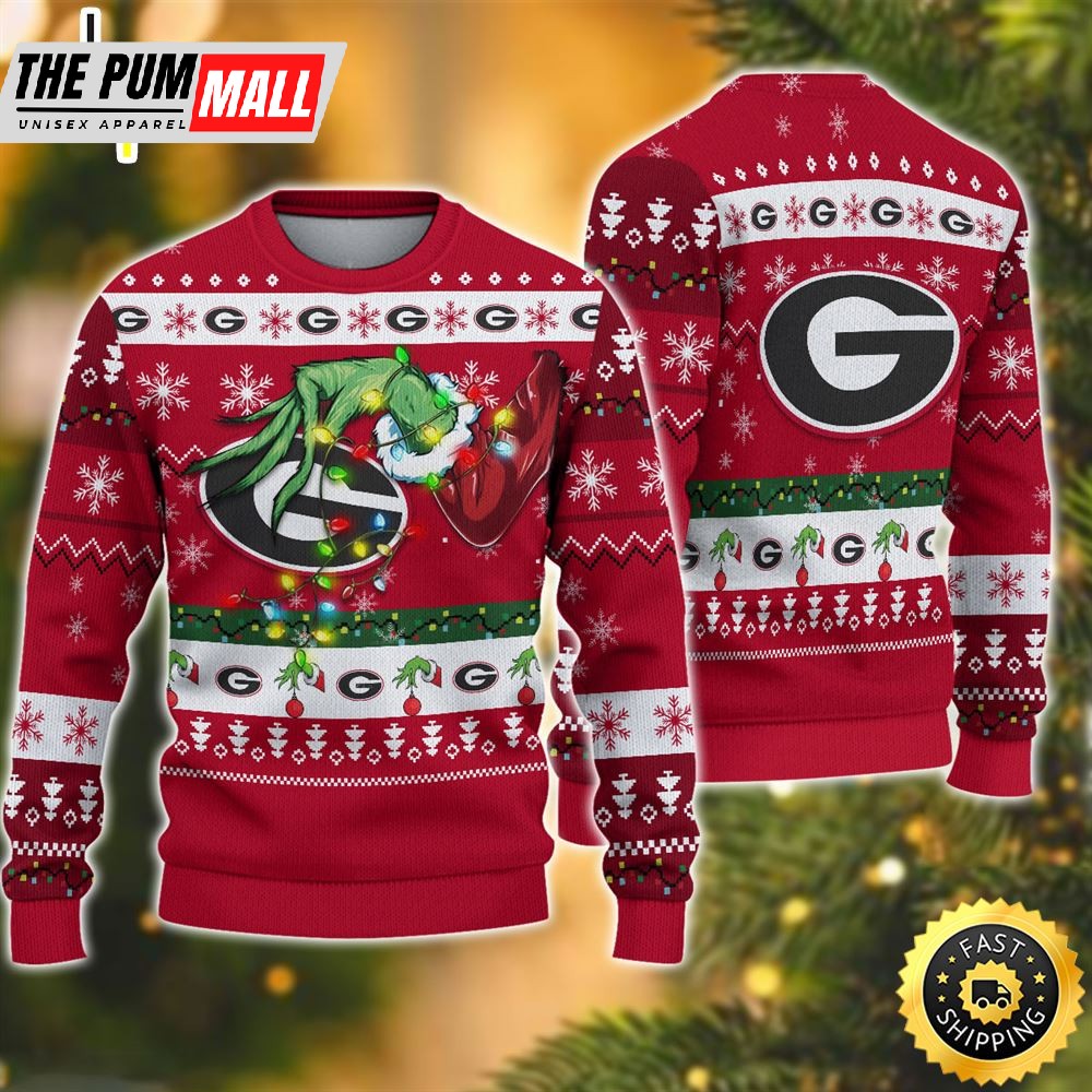 NCAA Georgia Bulldogs Grinch Christmas Ugly Sweater