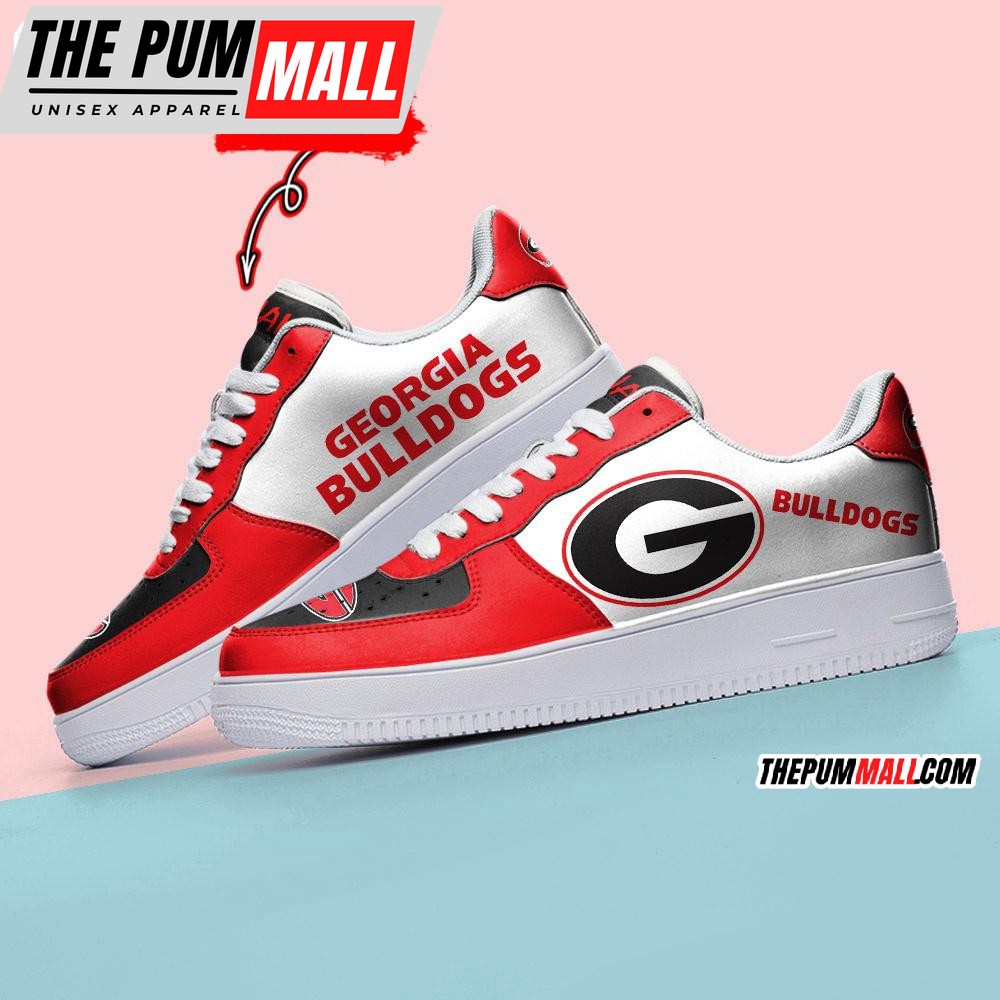 NCAA Georgia Bulldogs Sporty Air Force 1 Shoes Sneaker