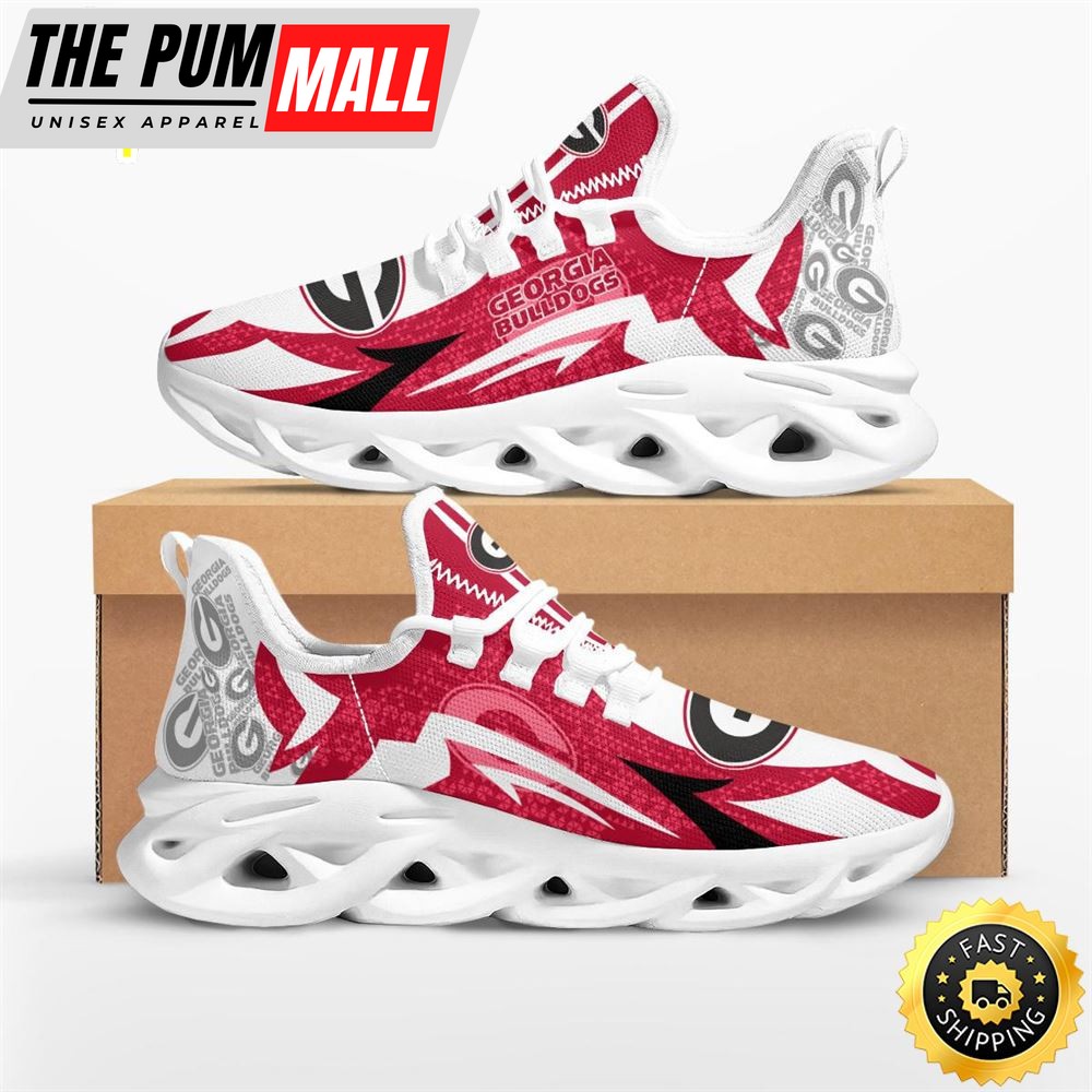 NCAA Georgia Bulldogs Symbol Geometric Pattern Max Soul Shoes